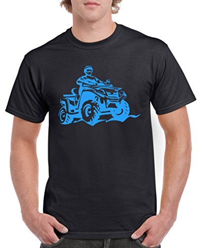 Comedy Shirts - Quad ATV - Herren T-Shirt - Schwarz/Blau Gr. 5XL von Comedy Shirts