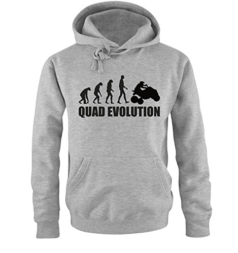 QUAD EVOLUTION -Herren Hoodie in Grau/Schwarz Gr. L QUAD EVOLUTION -Herren Hoodie in Grau/Schwarz Gr. L von Comedy Shirts