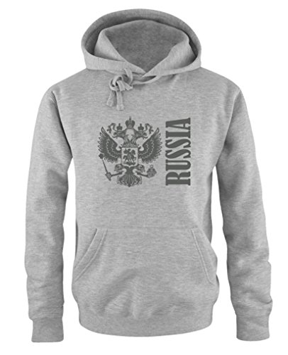 Comedy Shirts Russia mit Wappen - Herren Hoodie - Grau/Grau Gr. L von Comedy Shirts