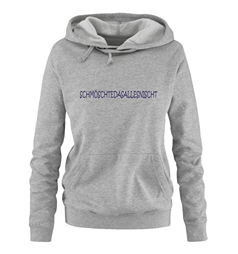 Comedy Shirts SCHMÖSCHTEDASALLESNISCHT - Damen Hoodie - Grau/Lila Gr. L von Comedy Shirts