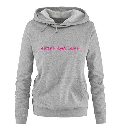 Comedy Shirts SCHMÖSCHTEDASALLESNISCHT - Damen Hoodie - Grau/Pink Gr. L von Comedy Shirts