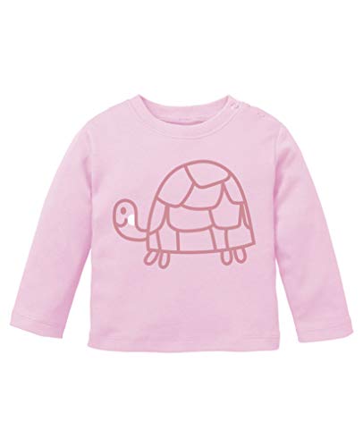 Comedy Shirts - Schildkröte - Baby Langarm Shirt - Rosa/Rosa-Weiss Gr. 92/98 von Comedy Shirts