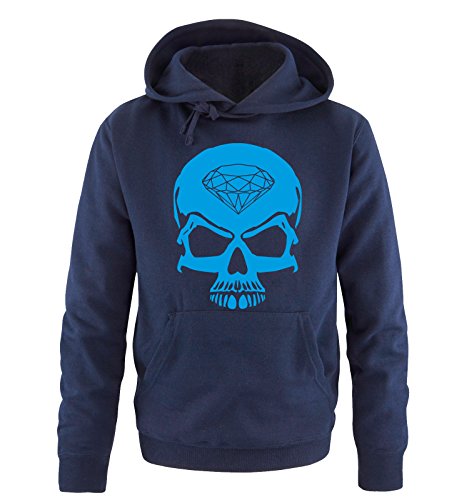 Comedy Shirts Skull Diamond - Herren Hoodie - Navy/Blau Gr. S von Comedy Shirts