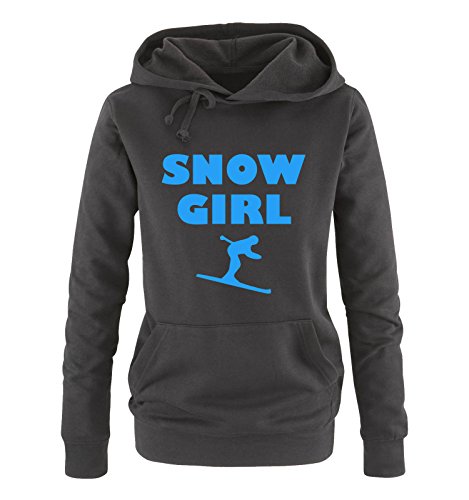 Comedy Shirts Snow Girl - Damen Hoodie - Schwarz/Blau Gr. XXL von Comedy Shirts