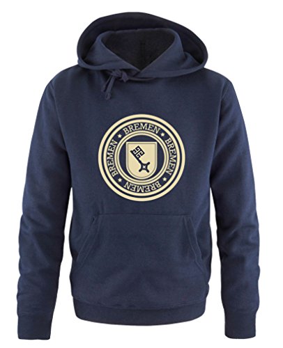 Comedy Shirts Stadtwappen Bremen - Herren Hoodie - Navy/Beige Gr. L von Comedy Shirts