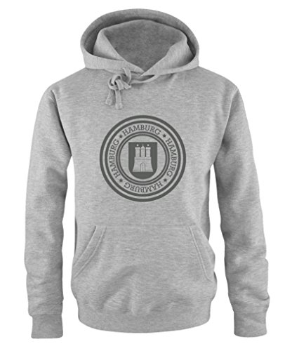 Comedy Shirts Stadtwappen Hamburg - Herren Hoodie - Grau/Grau Gr. 5XL von Comedy Shirts