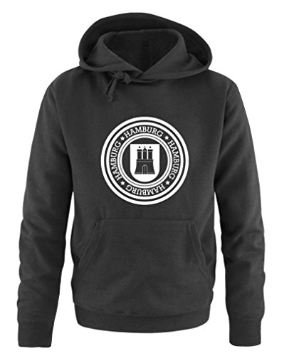 Comedy Shirts Stadtwappen Hamburg - Herren Hoodie - Schwarz/Weiss Gr. XL von Comedy Shirts