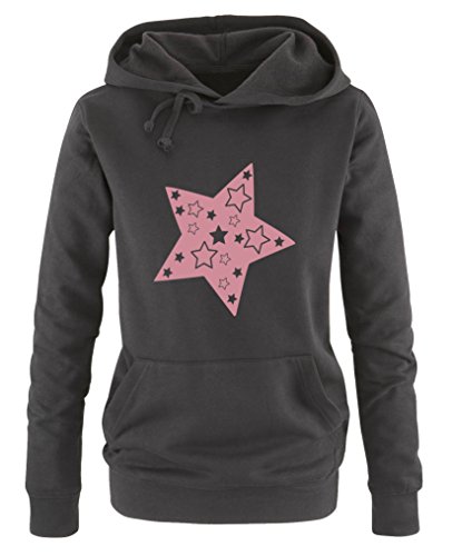 Comedy Shirts Stern - Damen Hoodie - Schwarz/Rosa Gr. XL von Comedy Shirts