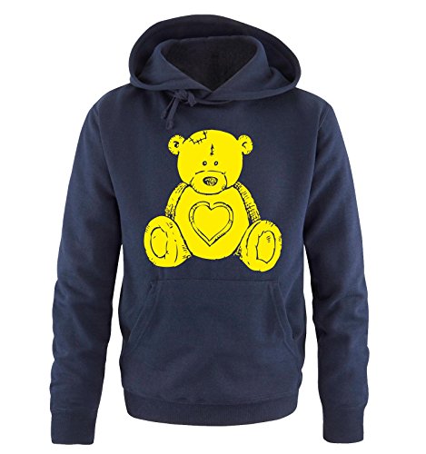 Comedy Shirts TEDDYBÄR - Herren Hoodie - Navy/Neongelb Gr. L von Comedy Shirts