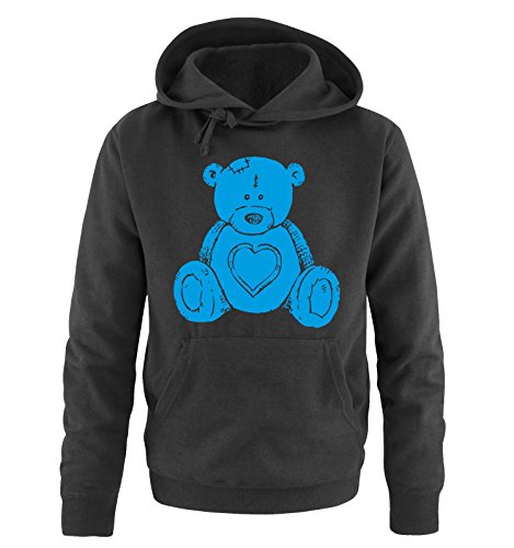 Comedy Shirts TEDDYBÄR - Herren Hoodie - Schwarz/Blau Gr. L von Comedy Shirts