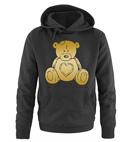 Comedy Shirts TEDDYBÄR - Herren Hoodie - Schwarz/Gold Gr. XL von Comedy Shirts