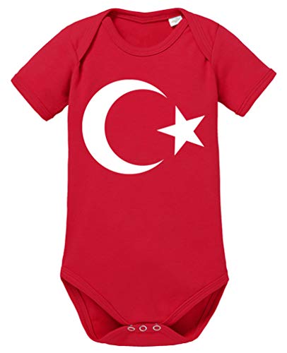 Comedy Shirts - Türkei Wappen - Baby Body - Rot/Weiss Gr. 74 von Comedy Shirts