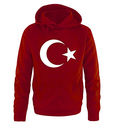 Comedy Shirts Türkei - Wappen - Herren Hoodie - Rot/Weiss Gr. L von Comedy Shirts