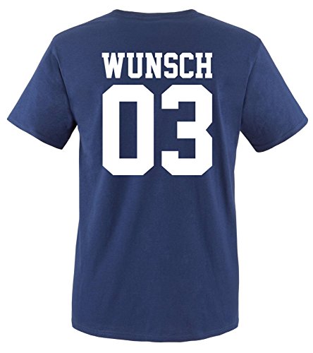 Comedy Shirts - Wunsch - Herren T-Shirt - Navy/Weiss Gr. XXL von Comedy Shirts