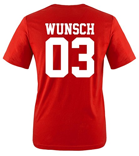 Comedy Shirts - Wunsch - Herren T-Shirt - Rot/Weiss Gr. L von Comedy Shirts