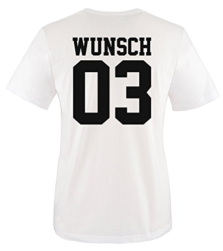 Comedy Shirts - Wunsch - Kinder T-Shirt - Weiss/Schwarz Gr. 134-146 von Comedy Shirts