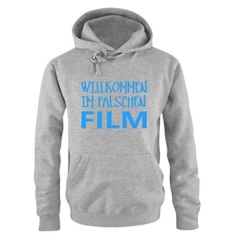 Comedy Shirts Willkommen im falschen Film - Herren Hoodie - Grau/Blau Gr. 5XL von Comedy Shirts