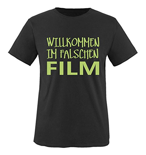 Comedy Shirts - Willkommen im falschen Film - Herren T-Shirt - Schwarz/Grün Gr. 5XL von Comedy Shirts