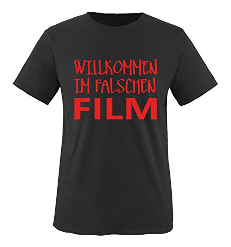 Comedy Shirts - Willkommen im falschen Film - Herren T-Shirt - Schwarz/Rot Gr. 5XL von Comedy Shirts