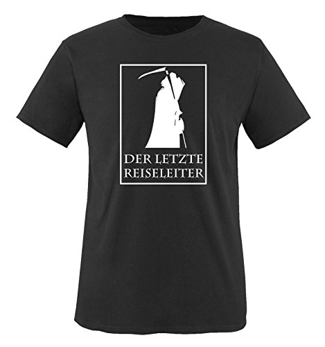 Der letzte REISELEITER - Herren T-Shirt - Schwarz/Weiss Gr. 3XL von Comedy Shirts