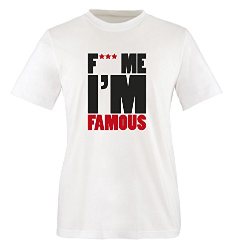 FUCK ME I'M FAMOUS - Herren T-Shirt in Weiss/Schwarz-Rot Gr. XL von Comedy Shirts