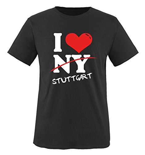 I Love Stuttgart - NOT NY - Herren T-Shirt in Schwarz by DoubleM Gr. XL von Comedy Shirts