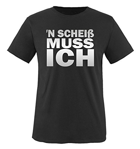 N Scheiß muss ich - Herren T-Shirt in Schwarz/Silber Gr. XXL von Comedy Shirts