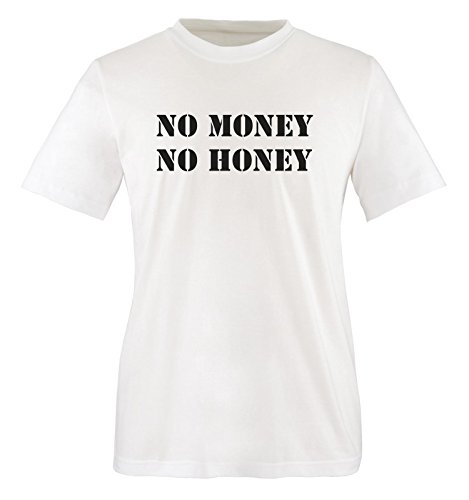 NO Money NO Honey - Herren T-Shirt - Weiss/Schwarz Gr. M von Comedy Shirts