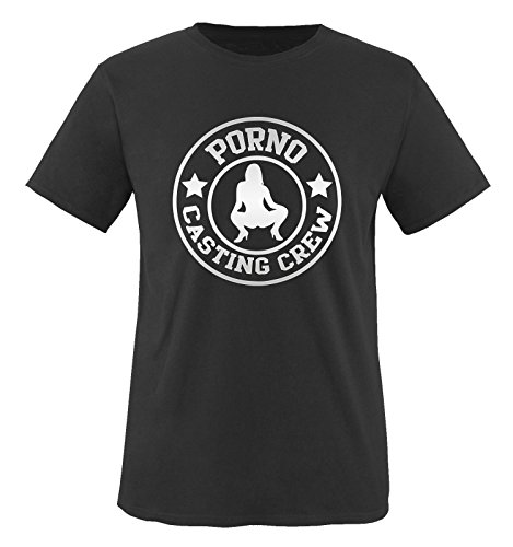 PORNO CASTING CREW - Herren T-Shirt in Schwarz/Silber Gr. XXL von Comedy Shirts