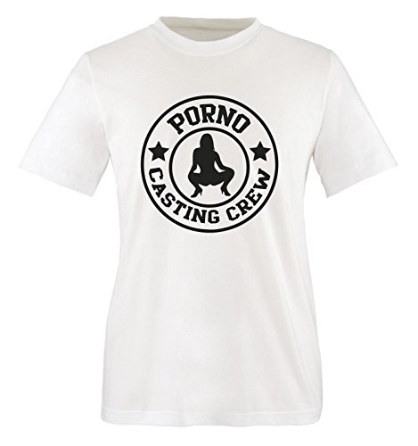 PORNO CASTING CREW - Herren T-Shirt in Weiss/Schwarz Gr. L von Comedy Shirts