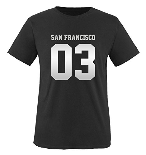 SAN Francisco 03 - Herren T-Shirt - Schwarz/Silber Gr. 5XL von Comedy Shirts