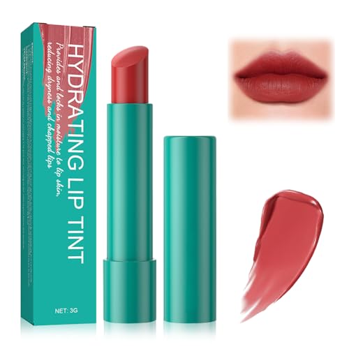 24-Hours Moisture Hydrating Lip Tint, lippenpflege Tinted Lip Balm Red Dahlia Gefärbter Lippenpflegestift In Neutralem Farbton Tinted Lip Balm for Dry Lips (Rosa) von ComedyKing