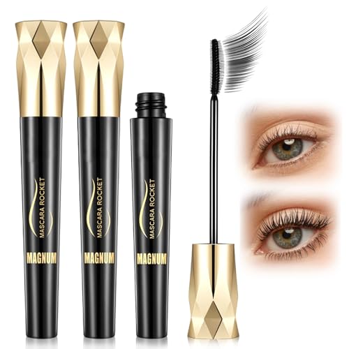 Liquid Mascara Eyelash Extensions, Mascara Schwarz Dramatic False Lash Effect Waterproof, Extension Volume, 4D Falsche Wimpern Effekt Wimperntusche Lange Wimpern (3PCS, 8ML) von ComedyKing