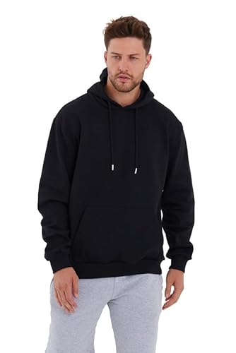 COMEOR Hoodie Herren Kapuzenpullover Sweatshirts (Schwarz 4XL) von COMEOR