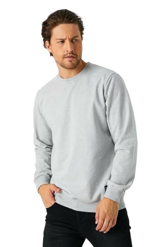 COMEOR Sweatshirt Herren Pullover Ohne Kapuze (Hellgrau 3XL) von COMEOR