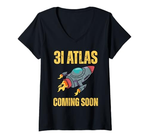 Damen 3I Atlas C2025 N1 Raumschiff Interstellar Komet Alien Ankunft T-Shirt mit V-Ausschnitt Damen 3I Atlas C2025 N1 Raumschiff Interstellar Komet Alien Ankunft T-Shirt mit V-Ausschnitt von Comet 3I Atlas C 2025 alien probe