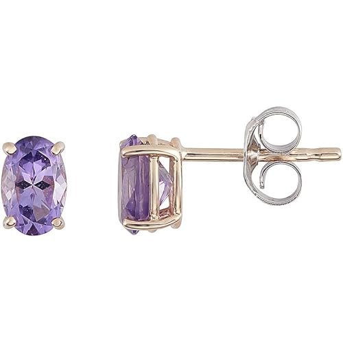 Damen-Ohrstecker Comete Candy, aus Gold, Amethyst, Halbedelstein von Comete