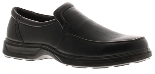 Comfisole Herren Halbschuhe Slipper Freizeitschuhe mit breiter Passform - Schwarz, EU 46, Synthetik von Comfisole