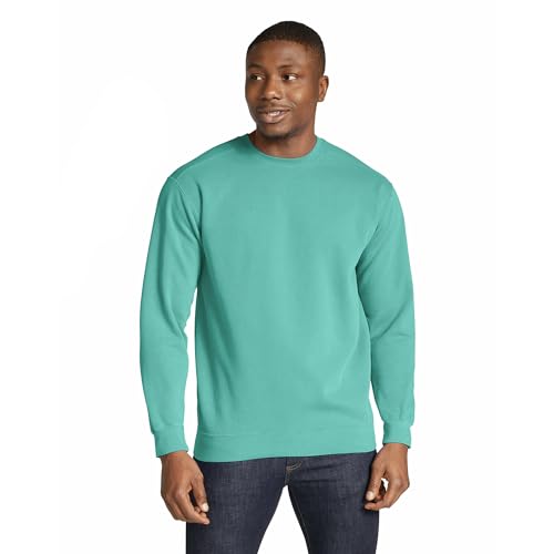 Comfort Colors Herren Adult Crewneck Sweatshirt, Seafoam, Large von Comfort Colors