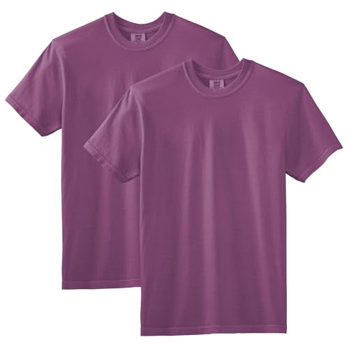 Comfort Colors Herren Kurzärmeliges, Stil G1717 T-Shirt, Berry (2er-Pack), L von Comfort Colors