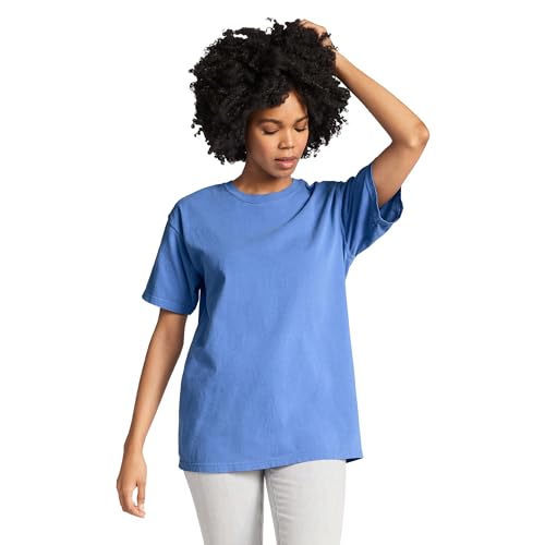 Comfort Colors Herren Kurzärmeliges, Stil G1717 T-Shirt, Flo Blue (1er-Pack), 3X-Groß von Comfort Colors
