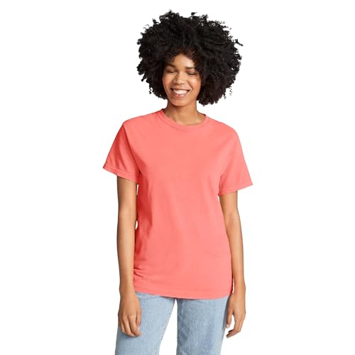 Comfort Colors Herren Erwachsene T-Shirt, Neon Rot Orange, 3X-Groß von Comfort Colors