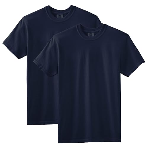 Comfort Colors Herren Schweres Kurzärmeliges, Stil G1717/G1745 T-Shirt, True Navy (2er-Pack), Mittel von Comfort Colors