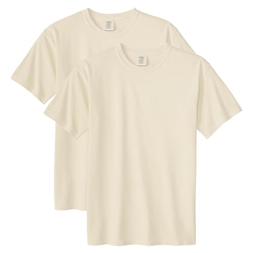 Comfort Colors T-Shirt, Elfenbeinfarben (2er-Pack), XL von Comfort Colors