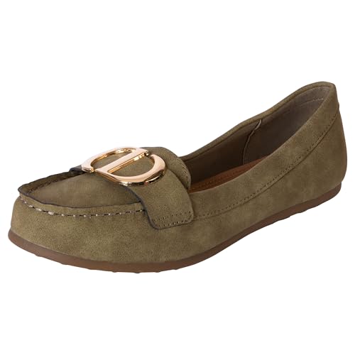 Comfort Plus Damen Febee Driving Mokassin flach Slipper von Payless, Dunkelgrün, 37.5 EU von Comfort Plus by Predictions