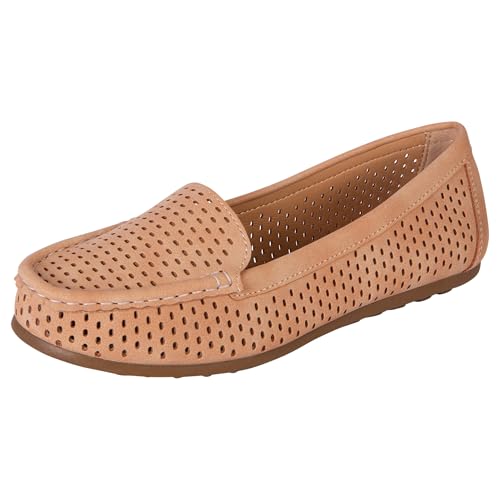 Comfort Plus Damen Freya Perforated Classic Slip-On Driving Mokassin von Payless, Hellbraun, 44.5 EU von Comfort Plus by Predictions