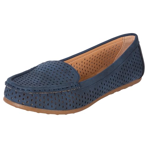Comfort Plus Damen Freya Perforated Classic Slip-On Driving Mokassin von Payless, Marineblau, 37.5 EU von Comfort Plus by Predictions
