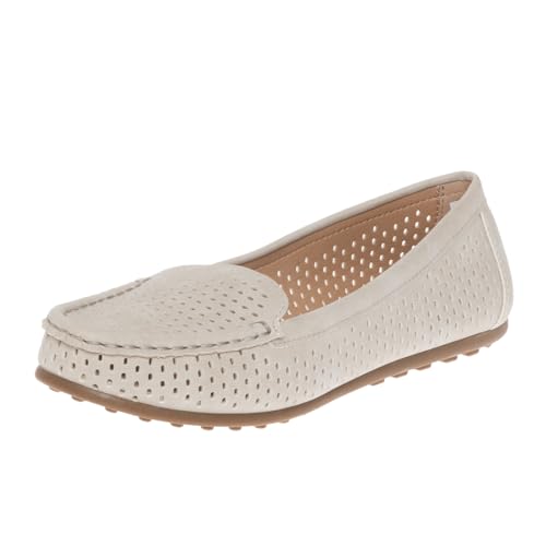 Comfort Plus Damen Freya Perforated Classic Slip-On Driving Mokassin von Payless, Weiss/opulenter Garten, 35.5 EU von Comfort Plus by Predictions