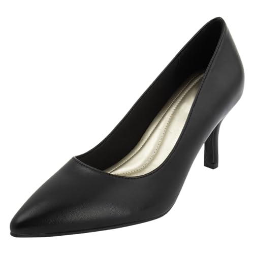 Comfort Plus by Predictions Janine Damen-Pumps mit spitzem Zehenbereich, smooth black, 42 EU von Comfort Plus by Predictions