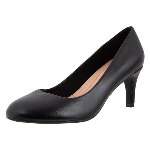 Comfort Plus by Predictions Payless Damen Karma Mid-Heel Round Toe Pumps, Schwarz, 35 EU von Comfort Plus by Predictions